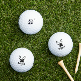 Französischer Bulldog-Individuelle Name Unterschri Golfball