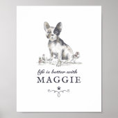 Französischer Bulldog ist besser mit dem benutzerd Poster (Vorne)