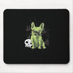 Französischer Bulldog ist mit Spinnengeschenk mise Mousepad