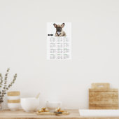 Französischer Bulldog-Kalender 2025 Poster (Küche)