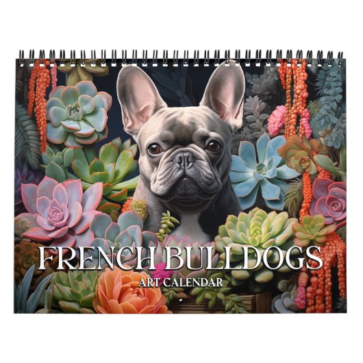 Französischer Bulldog-Kunstkalender 2026 Kalender (Titelbild)