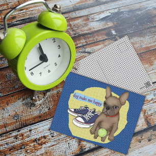 Französischer Bulldog. Leben mit einem Hund. Hund Postkarte