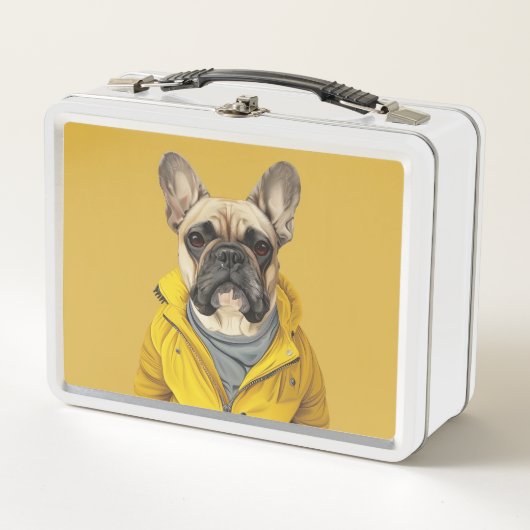 Französischer Bulldog-Lunchbox Metall Brotdose (Vorderseite)