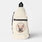 Französischer Bulldog Malerei Fawn Niedlich Origin Crossbody Bag (Vorderseite)