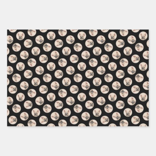 Französischer Bulldog Malerei Fawn Niedlich Origin Geschenkpapier Set (Vorderseite 3)