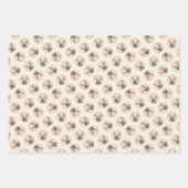Französischer Bulldog Malerei Fawn Niedlich Origin Geschenkpapier Set (Vorderseite)