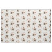 Französischer Bulldog Malerei Fawn Niedlich Origin Stoff (Fat Quarter (45,7 x 55,9 cm))