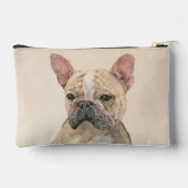 Französischer Bulldog Malerei Fawn Niedlich Origin Zubehörtasche (Rückseite)