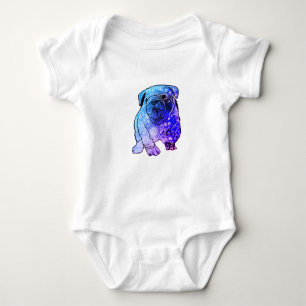 Französischer Bulldog Mandala Art Jersey Bodysuit Baby Strampler