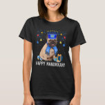 Französischer Bulldog Menorah Hat Weihnachten Happ T-Shirt<br><div class="desc">Französischer Bulldog Menorah Hat Weihnachten glücklich Hanukkah jüdisch</div>