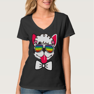 Französischer Bulldog mit Albert Einstein Lächeln T-Shirt