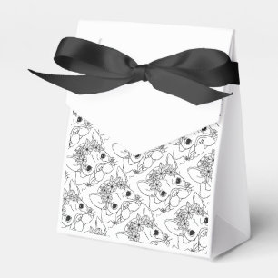 Französischer Bulldog mit Blume Crown Gevor Box Geschenkschachtel