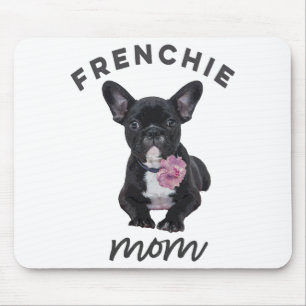 Französischer Bulldog mit Blume Geschenk für Hunde Mousepad