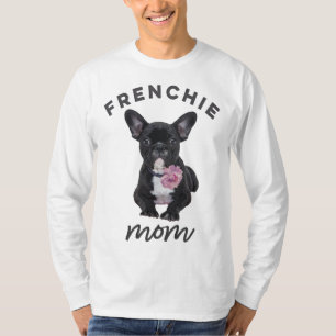 Französischer Bulldog mit Blume Geschenk für Hunde T-Shirt