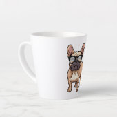 Französischer Bulldog mit Brillen Milchtasse (Linke Ecke)