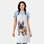 Französischer Bulldog mit Brillen Schürze (Getragen)