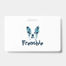 Französischer Bulldog mit bunten Kreisen