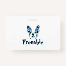 Französischer Bulldog mit bunten Kreisen Ausweis