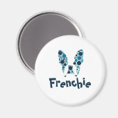 Französischer Bulldog mit bunten Kreisen Magnet (Vorderseite/Rückseite)