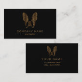 Französischer Bulldog mit Gold Scribble Visitenkarte (Vorne/Hinten)