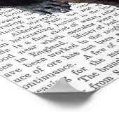 Französischer Bulldog mit grünem Top Hut und Musta Poster (Ecke)