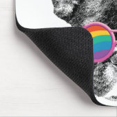 Französischer Bulldog mit HerzValentinstag Mousepad (Ecke)