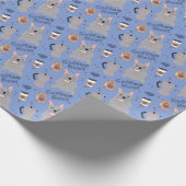 Französischer Bulldog mit Kaffee Geschenkpapier (Ecke)