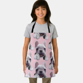Französischer Bulldog mit Kopfhörer-Illustration Schürze (Insitu)