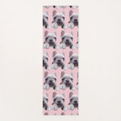Französischer Bulldog mit Kopfhörer-Illustration Yogamatte (Vorderseite)