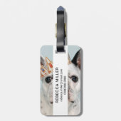 Französischer Bulldog mit Krone Gepäckanhänger (Rückseite vertikal)