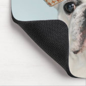 Französischer Bulldog mit Krone Mousepad (Ecke)