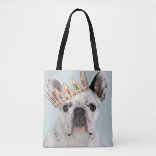 Französischer Bulldog mit Krone Tasche