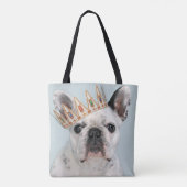 Französischer Bulldog mit Krone Tasche (Rückseite)