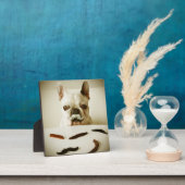 Französischer Bulldog mit Mustache Fotoplatte (InSitu)