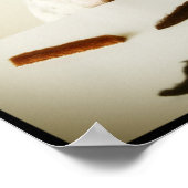 Französischer Bulldog mit Mustache Poster (Ecke)