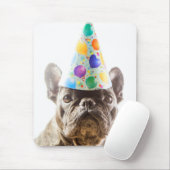 Französischer Bulldog mit Party Hat Mousepad (Mit Mouse)