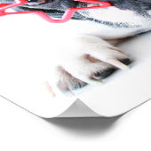 Französischer Bulldog mit Red-Star-Brille Poster (Ecke)