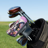Französischer Bulldog mit Rose Floral Personalisie Golf Headcover (In Situ)