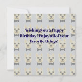 Französischer Bulldog mit Schlips Karte (Rückseite)