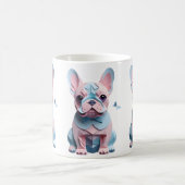 Französischer Bulldog mit Schmetterlingspapier - K Kaffeetasse (Mittel)
