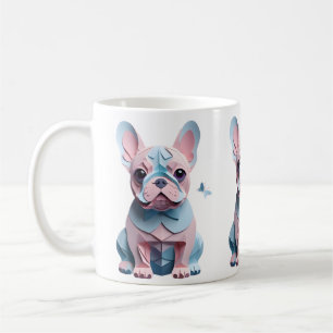 Französischer Bulldog mit Schmetterlingspapier - K Kaffeetasse