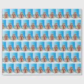 Französischer Bulldog mit Weihnachtsgeschenken Geschenkpapier (Flach)