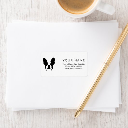 Französischer Bulldog-Muster Adressaufkleber (Insitu)