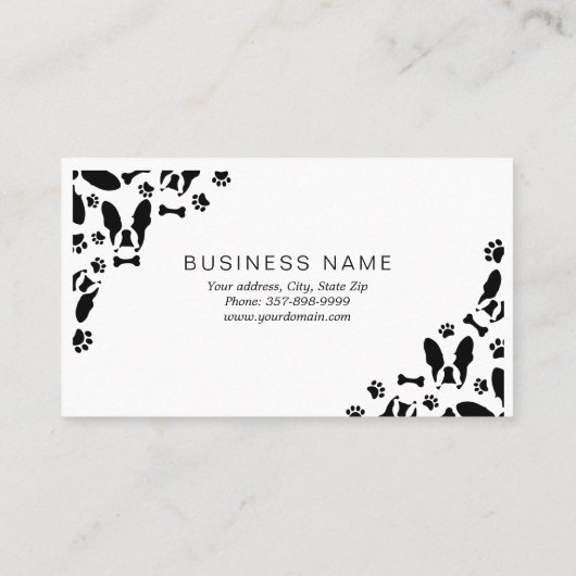 Französischer Bulldog-Muster Treuekarte (Rückseite)