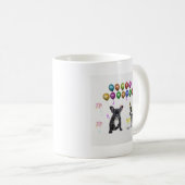 Französischer Bulldog-Neujahr Kaffeetasse (VorderseiteRechts)