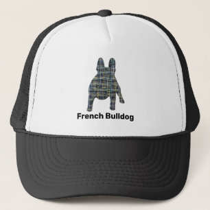 Französischer Bulldog Niedlich Hund Silhouette Gri Truckerkappe
