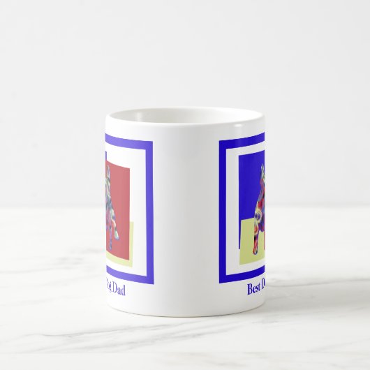 Französischer Bulldog Niedliche Silhouette TRBY Va Kaffeetasse (Mittel)