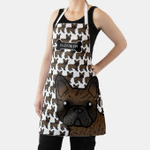 Französischer Bulldog Niedlicher Cartoon Dog & Nam Schürze (InSitu)