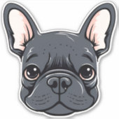 Französischer Bulldog Niedlicher Frenchie Welpenan Aufkleber (Vorderseite)