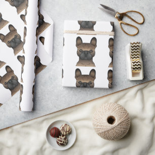 Französischer Bulldog / Niedlicher Hundemuster Geschenkpapier